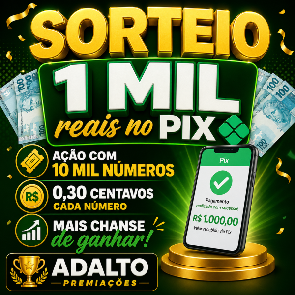 1 Mil reais no Pix 